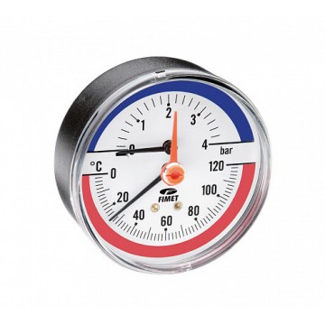 Termomanometro ad attacco posteriore TIM-ABS 80 0÷6 bar/0÷120°C                                                                 