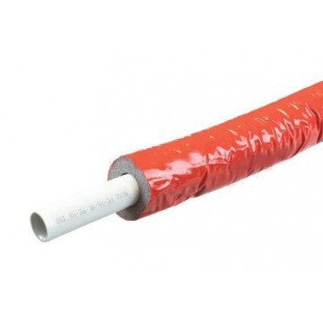 tubo multistrato 0660 rivestito rosso isolato per riscaldamento 16 - 20 - 26 - 32 (Rotolo)                                      