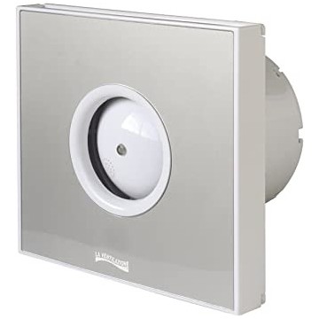 Aspiratore elicoidali da parete grigio alluminio Giotto 150x140x97mm Ø100mm con timer regolabile                                
